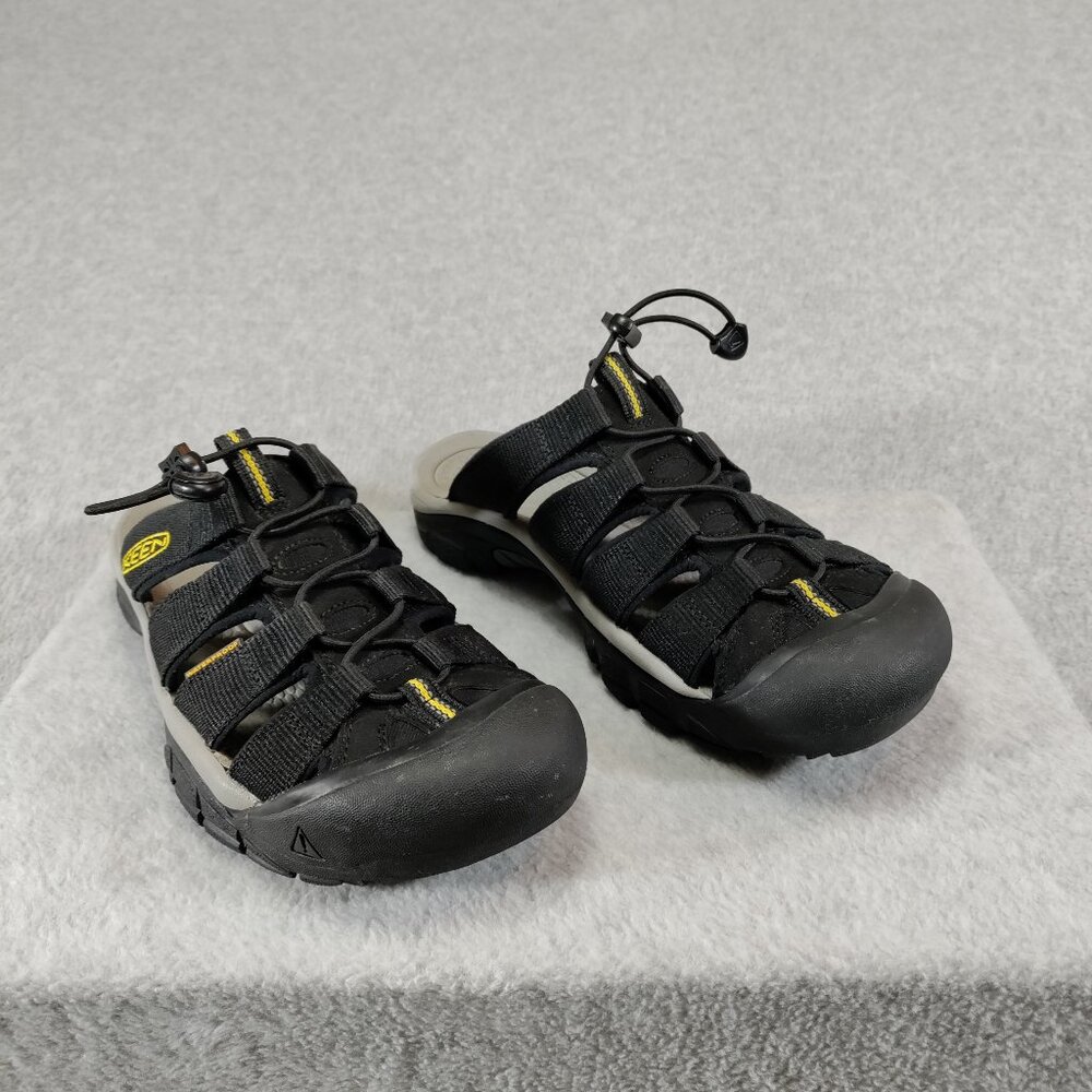 KEEN Newport Slide H2 Sandals Men 9.5 Black Yellow Waterproof Trail